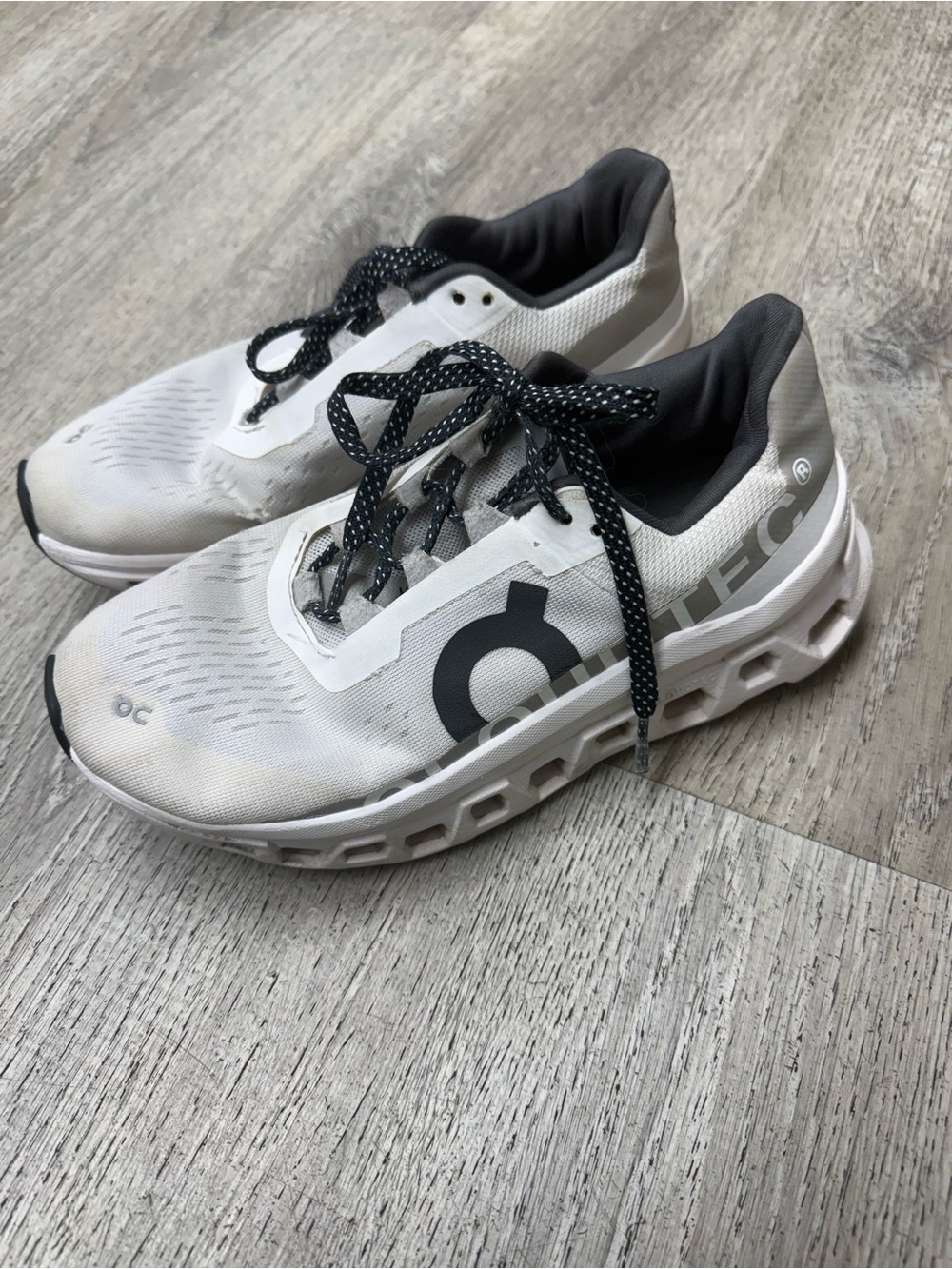 On Running Women’s White and Gray Athletic Running Shoes